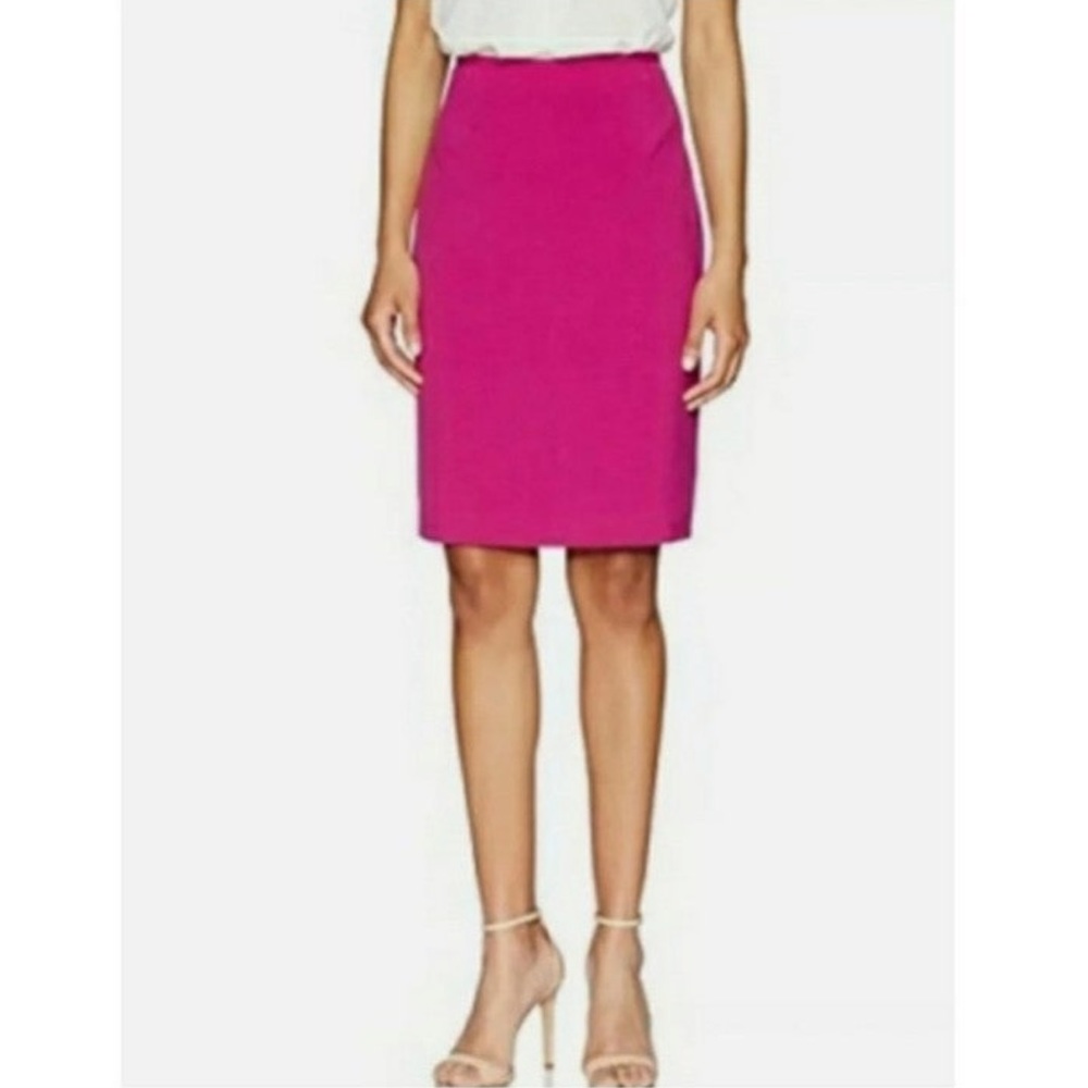 Magenta Tahari Pencil Skirt